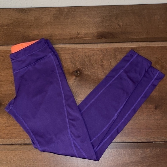 Layers 8 QWICK DRY Purple & Orange Detail Leggings Sz. S - Picture 10 of 17